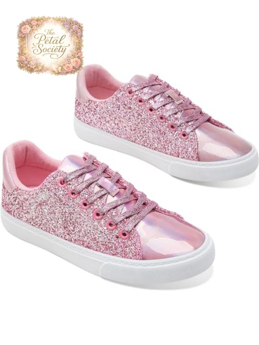 Glitter Sparkly Low Top Sequins Lace Up Tennis Shoes Comfort Bling Fashion
